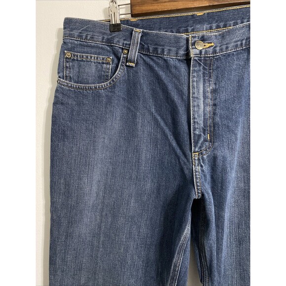 Carhartt Jeans Men's 38x32 Blue Relaxed Fit Straight Leg Mid Rise Zip Fly B18 - Picture 3 of 13